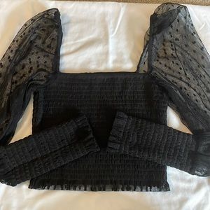 Free people tulle blouse